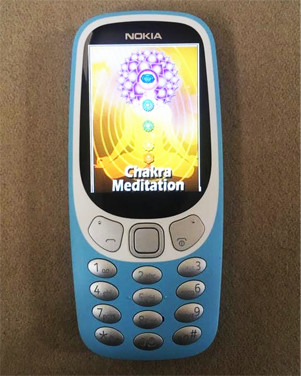Nokia 3310 running Chakra Meditation
